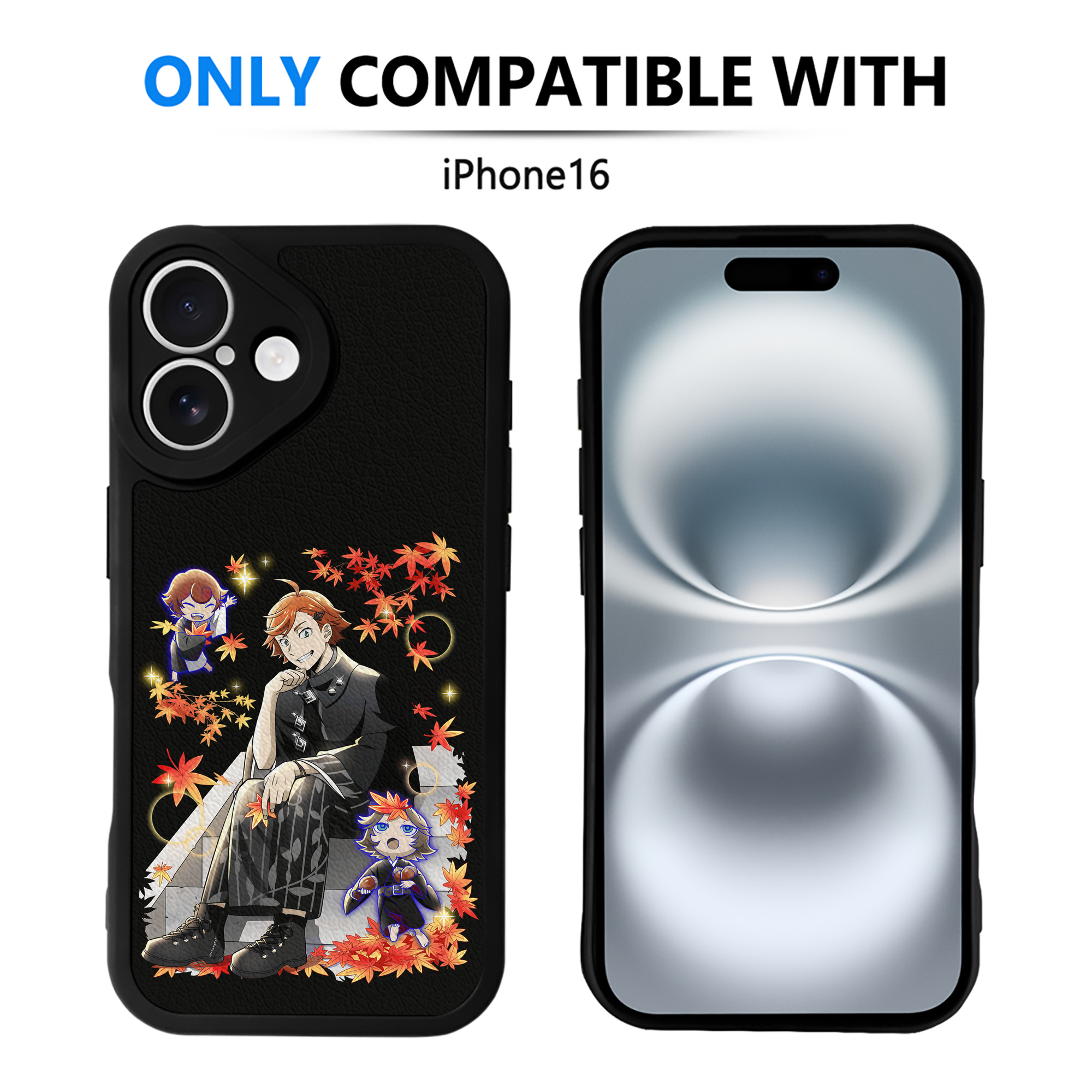 （画像用） 文豪ストレイドッグス Bungo Stray Dogs 【iPhone 16シリーズ対応】シリコンスマホケース（レザー調） 材質：シリコン
